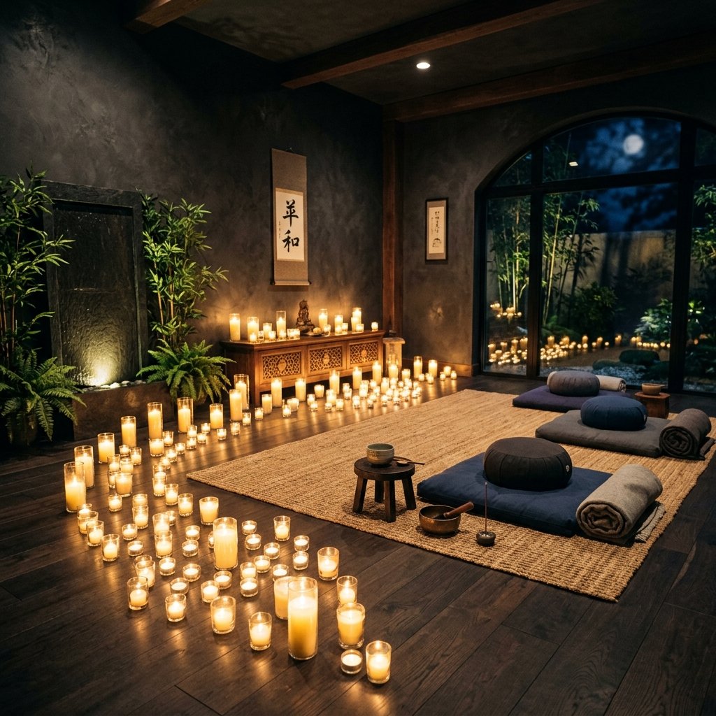 Warm spa interior
