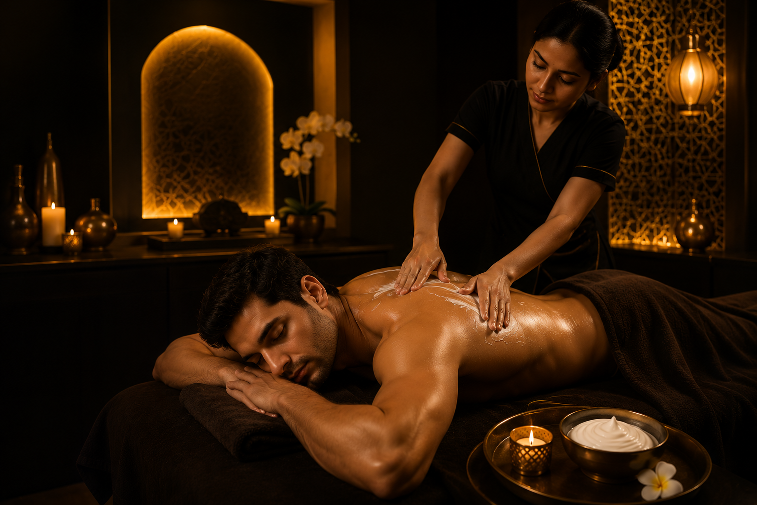 Cream massage treatment